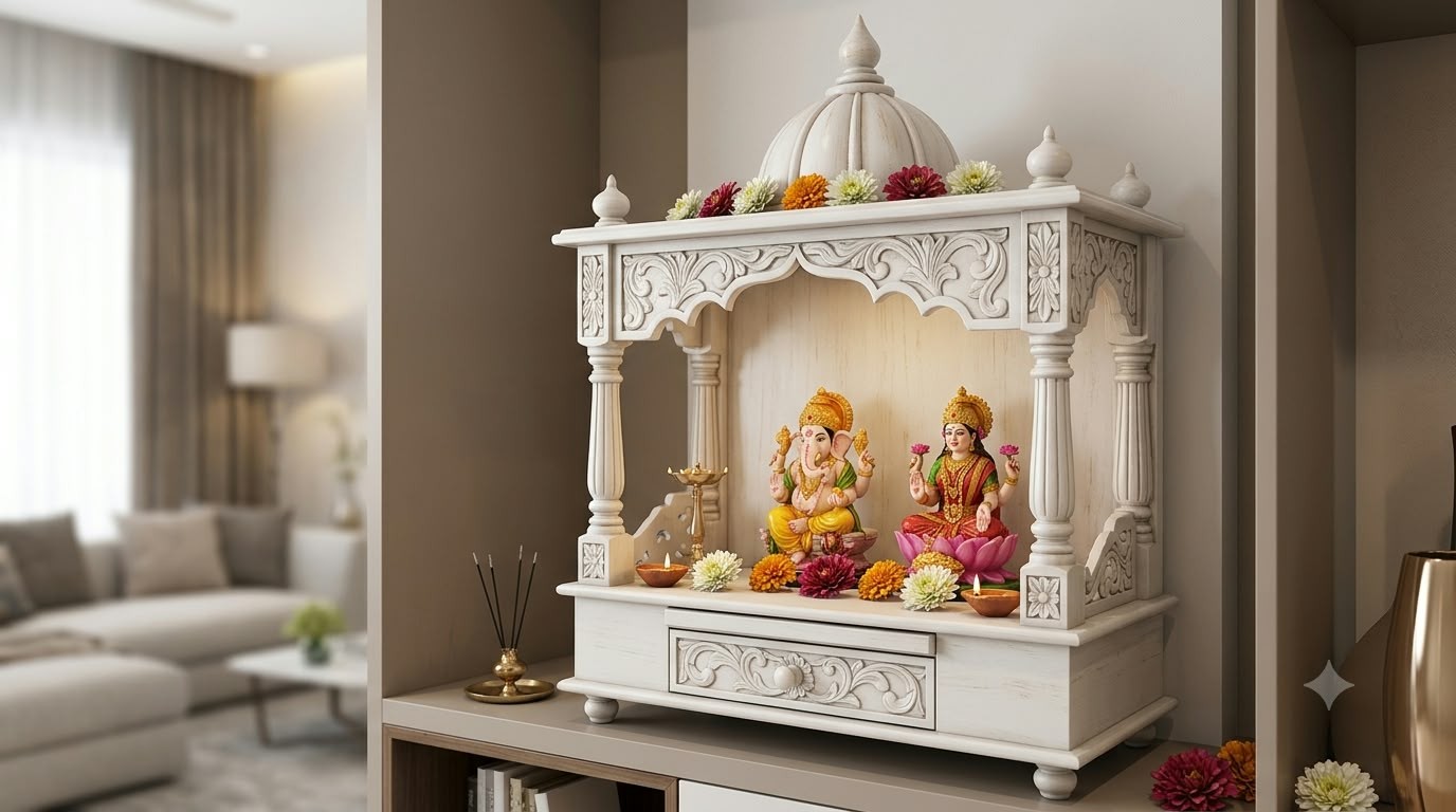 Handcrafted Wooden Home Temple